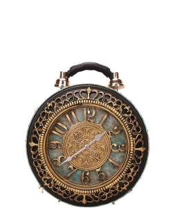 Real Alarm Clock Vintage Women Crossbody Bag 2020-2 GREEN/